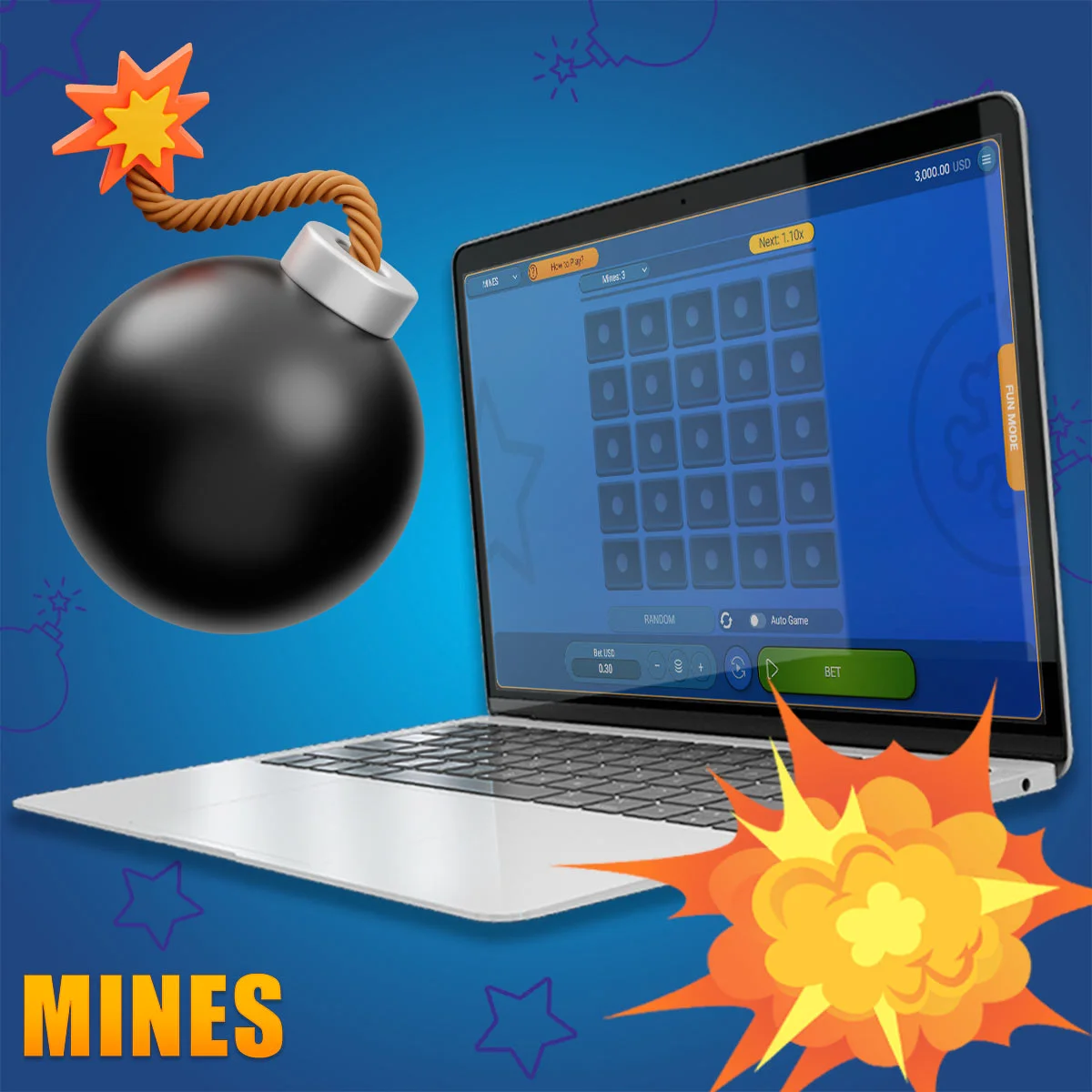 Information on how to play the game Mines